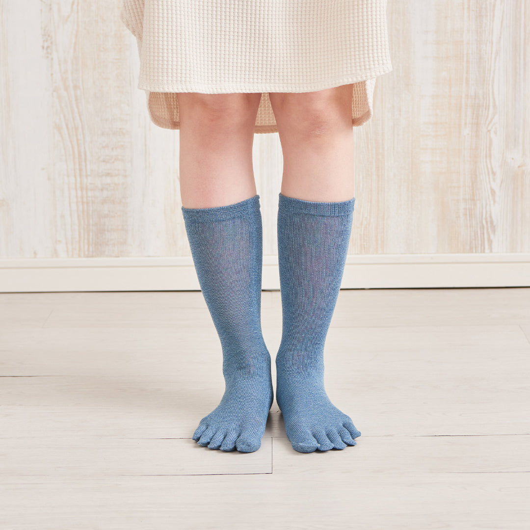 Cotton five-finger socks - with anti-slip grip - 320s