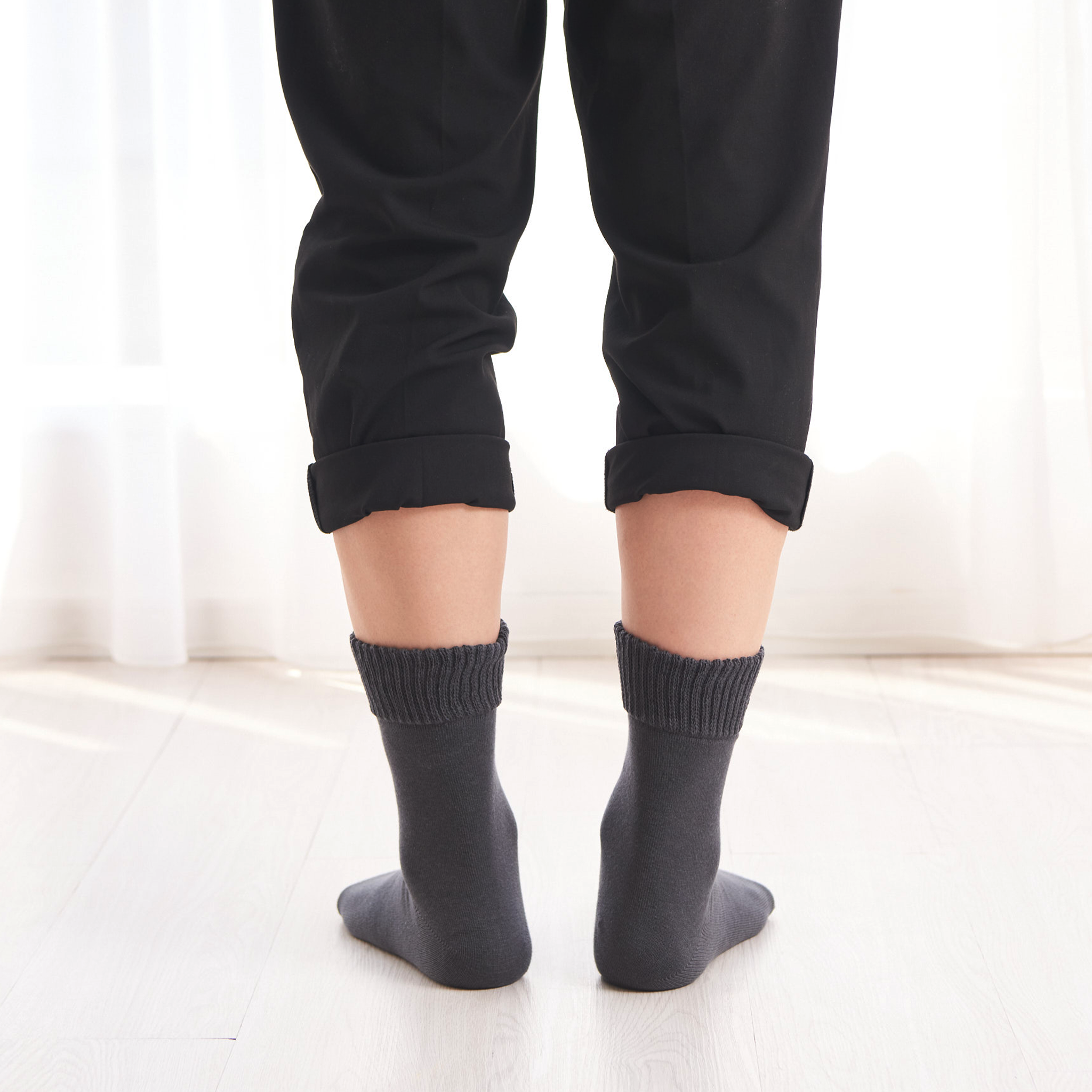 Men’s smooth whole-sole (double-layered wool blend) - Oversized - 635