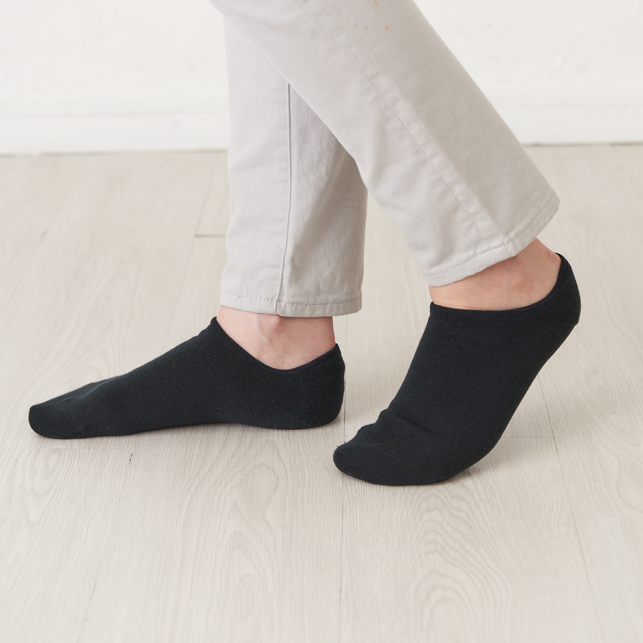 Heel-Smoothing Socks - Double-layer wool-blend sneaker length - 645