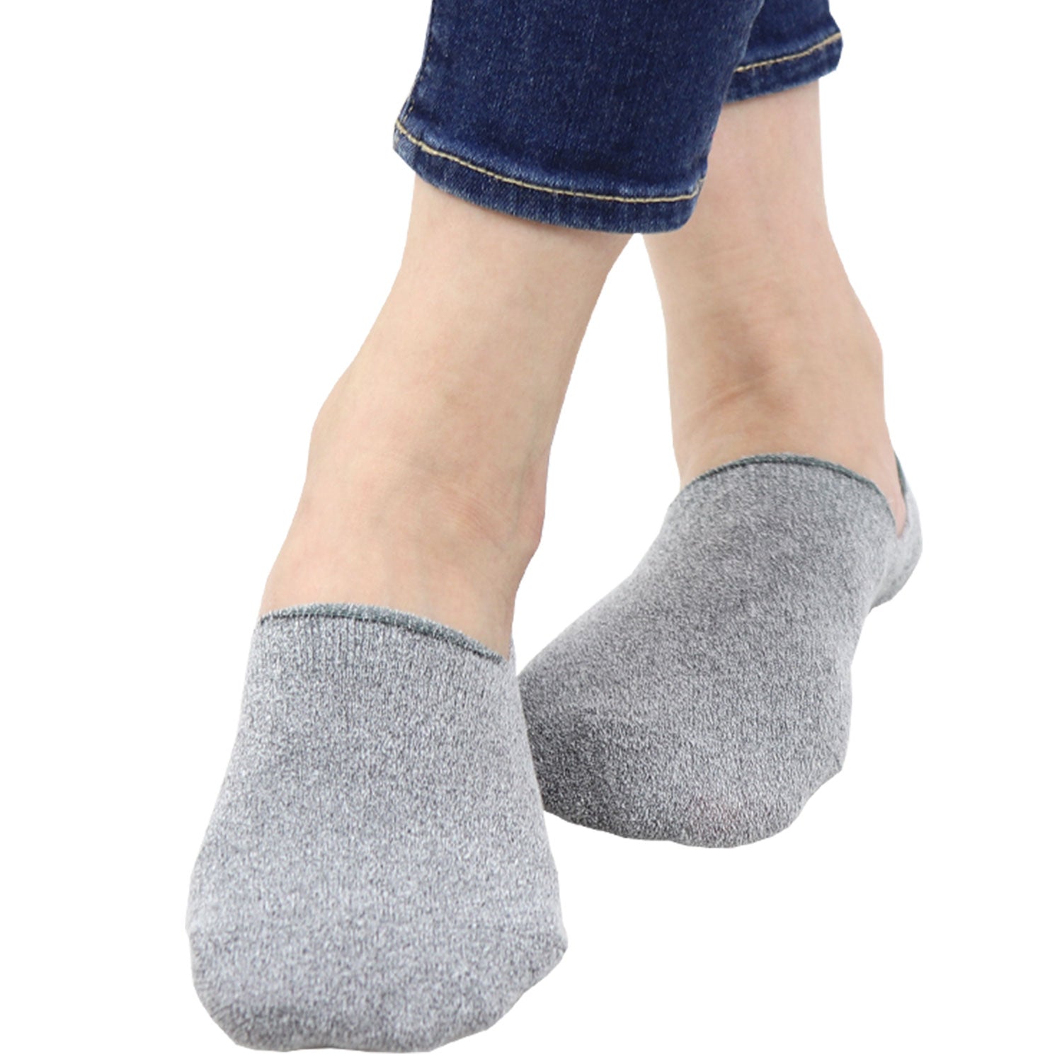 腳跟平滑襪 - 低筒單層棉混紡 - 577
