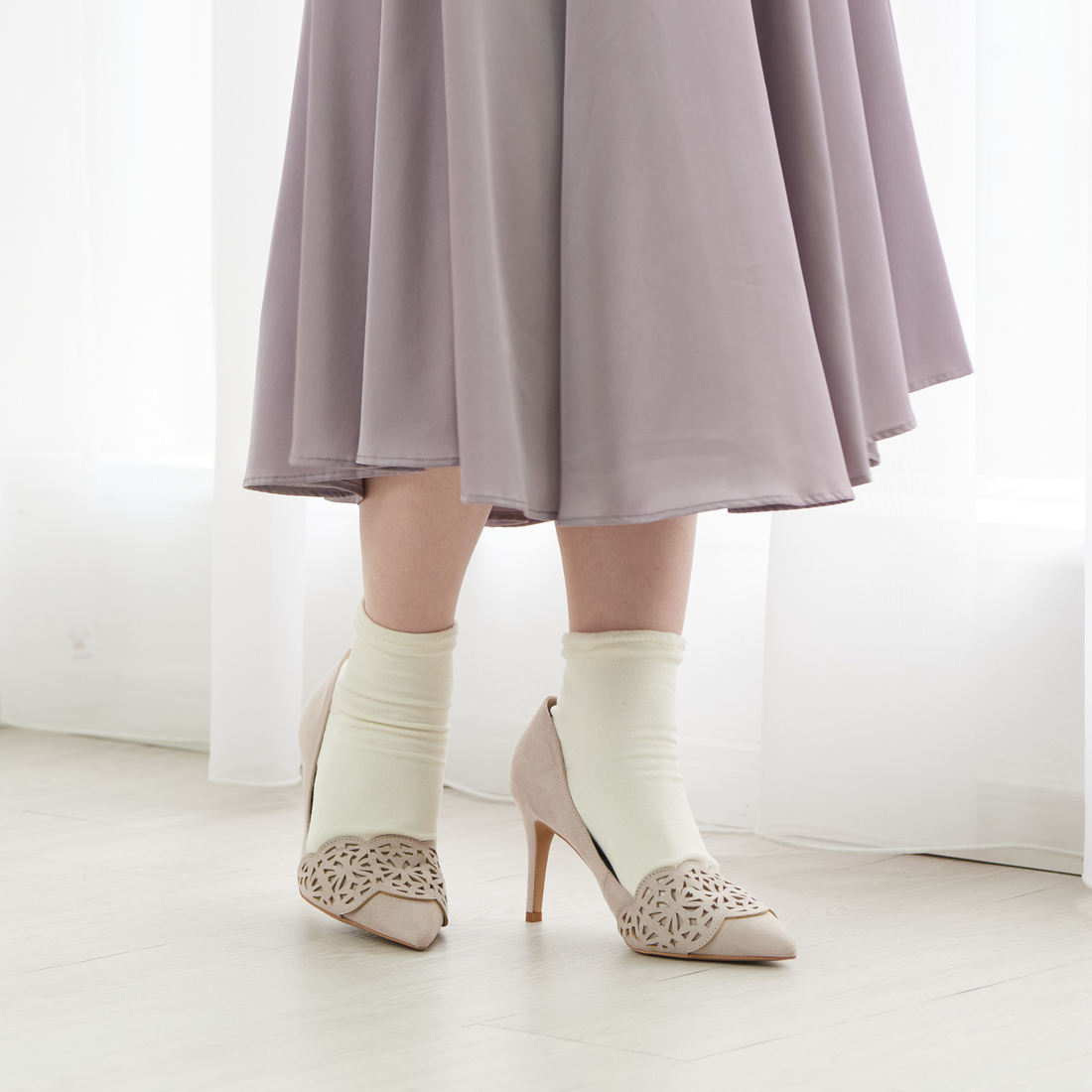 Double-sided silk heel-smoothing socks - 555