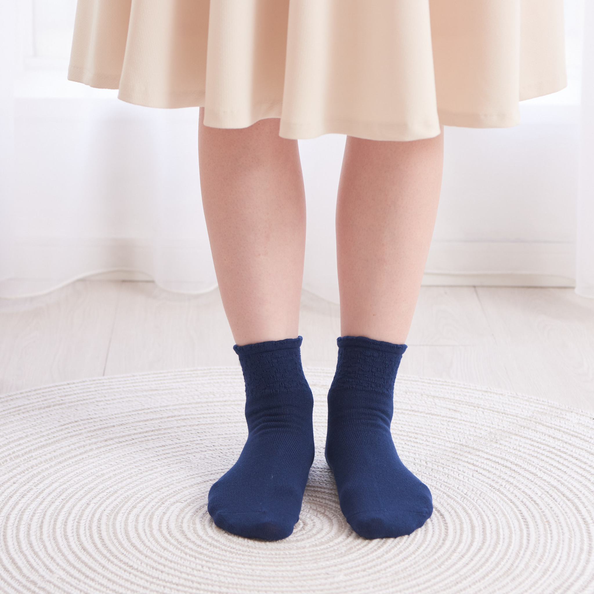 腳跟平滑襪 – 棉混紡，單層，寬鬆型 – 564