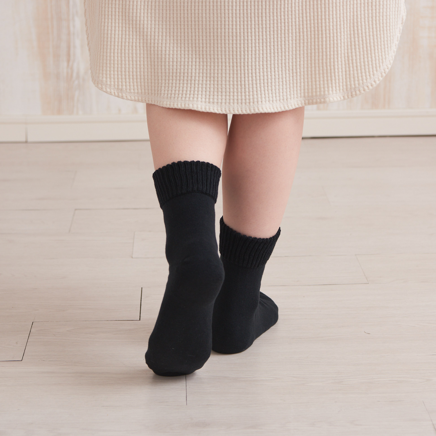 Double-layered wool-blend socks for smooth soles - Oversized - 648