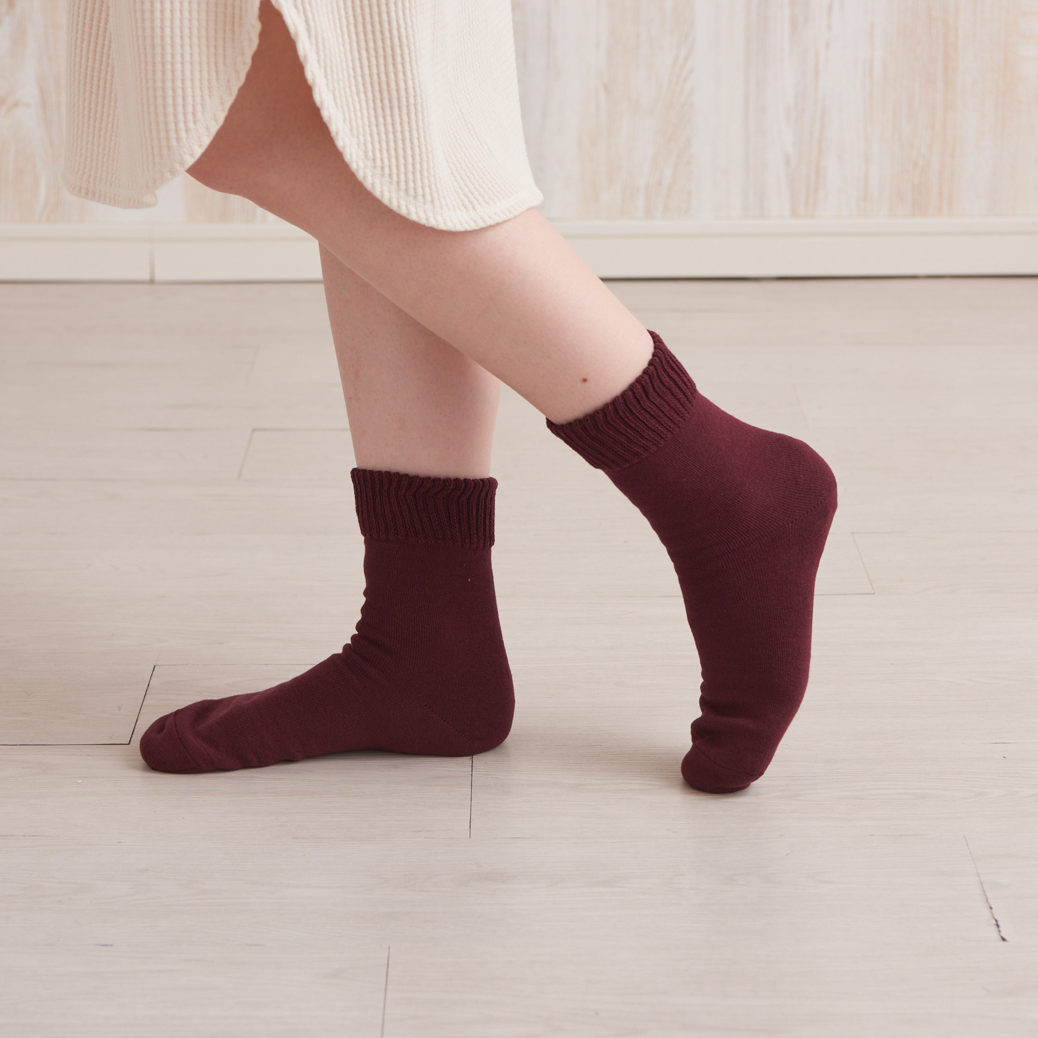 Double-layered wool-blend socks for smooth soles - Oversized - 648