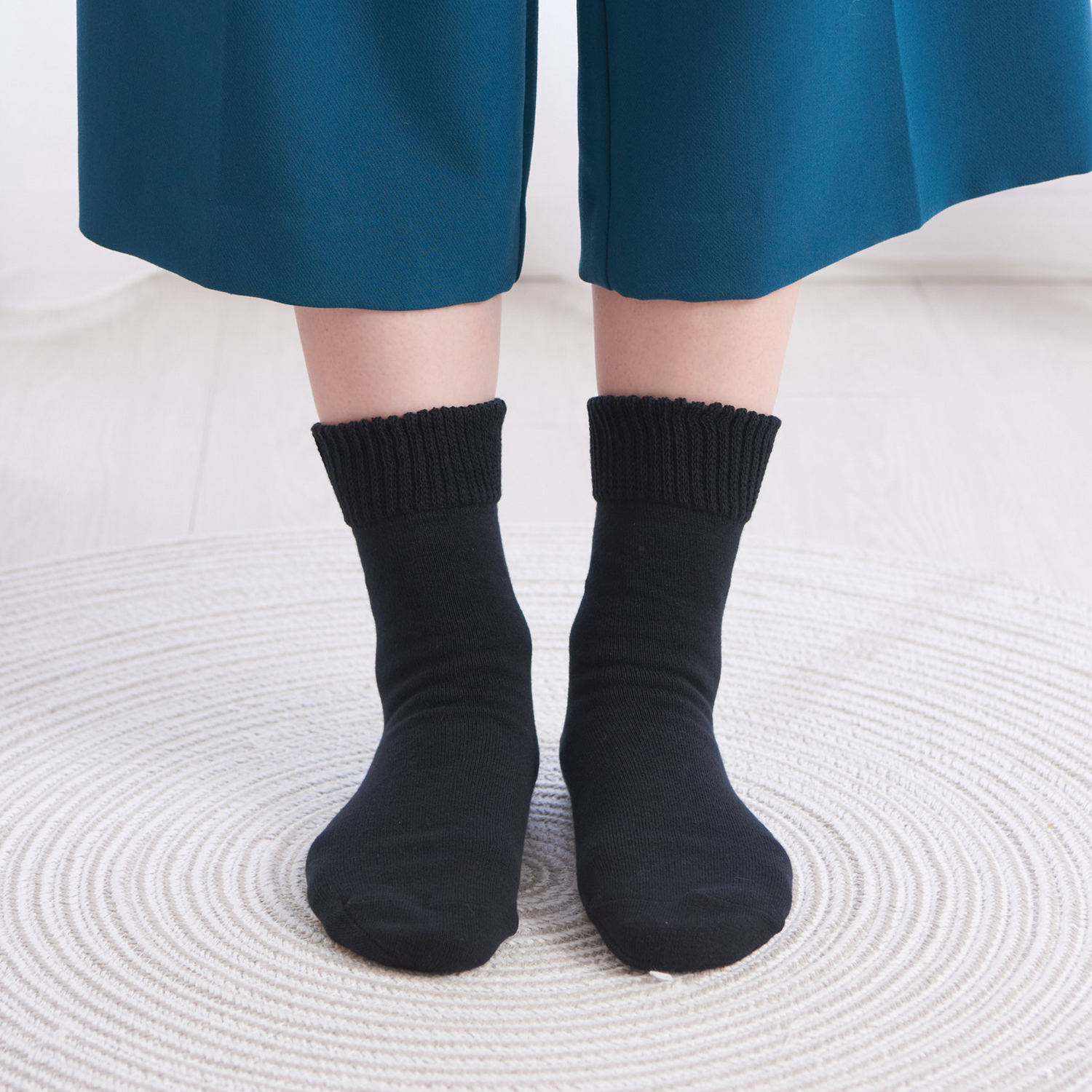 Smooth-heel socks double-layer wool blend [Sayings] - 666